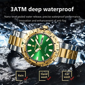 POEDAGAR Luxury Quartz Man Watch Waterproof Luminous Date Week Men Watch Military Stainless Steel Men's Watches Sport Male Clock