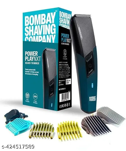 Bombay Shaving Company Power Play Next Trimmer, Self sharpening blades, Trimmer for Men - 130g Blue