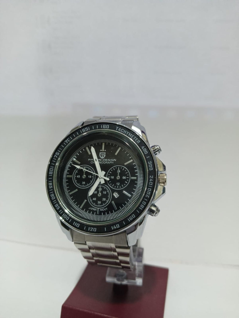 BD Men Silver Stainless Steel Strap Watch 
