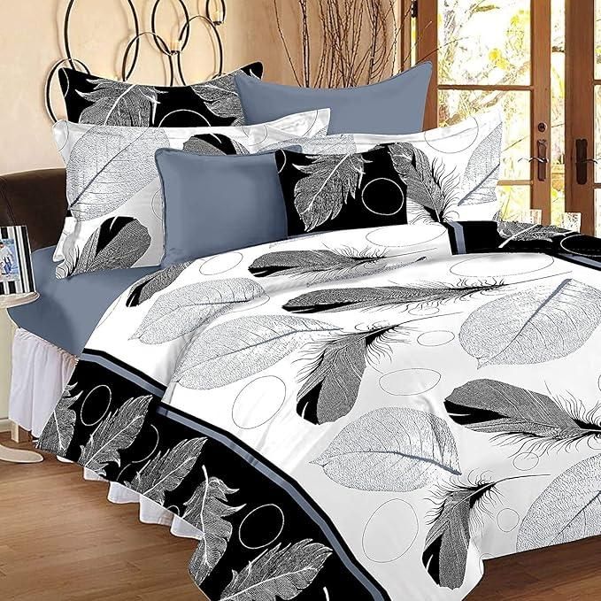 1 Double Bedsheet with 2 Pillow Covers