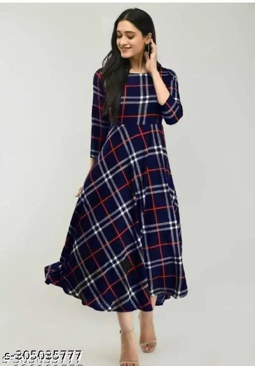 Polyster/Crepe fabric-Adrika Fashionable Kurtis