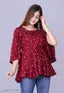 WOMENS STYLISH FRENCH CREPE PRINTED TOP
